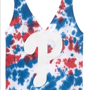 VS PINK Philadelphia Phillies Tied Dye Tank Top